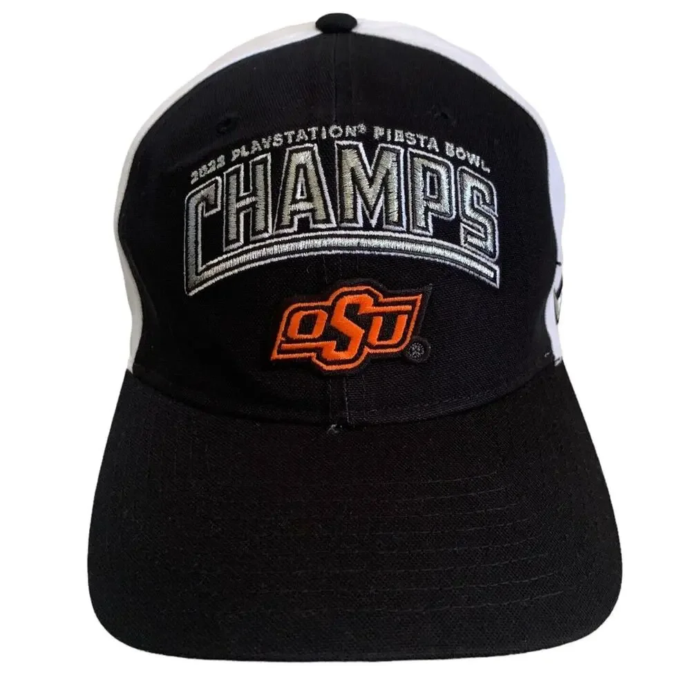 Nike 2022 PlayStation Fiesta Bowl Champs OSU Oklahoma State Snapback Cap Hat New
